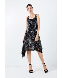 Conquista - Sleeveless Layer Dress With Net Detail - Lyst