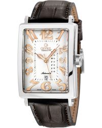 Gevril - Avenue Of America's Ss Case, /Rg Dial, Genuine Italian Handmade Leather Strap - Lyst