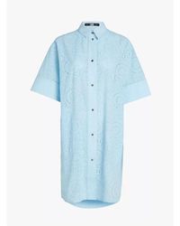 Karl Lagerfeld - Broderie Anglaise Shirtdress - Lyst