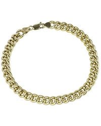The Jewellery Stockroom - 8.5" Rolled Curb Chain Bracelet Plated - Lyst