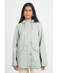 Brave Soul - Pale 'Saffy' Hooded Rain Mac - Lyst