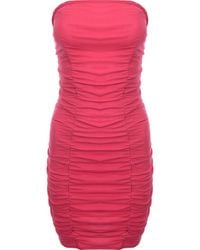 Rare London - Mesh Mini Dress With Gloves - Lyst