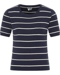 Dreimaster - Kurzarm-Pullover Damen Wollweiss - Lyst