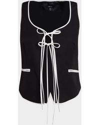 Nasty Gal - Plus Tailored Contrast Piped Vest - Lyst