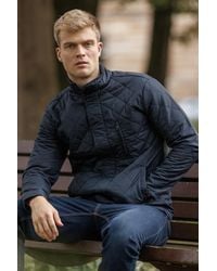 French Connection - Funnel Neck Diamond Quilted Jacket - Lyst