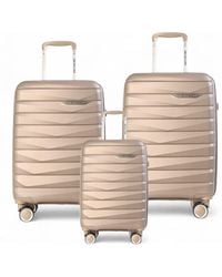 Infinity Leather - Hartschalen-Kofferset Tsa Smoke Champagne Robustes 8-Rad-Handgepäck Reisekoffer Für Den Urlaub - Lyst