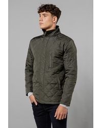 French Connection - Funnel Neck Diamond Quilted Jacket - Lyst