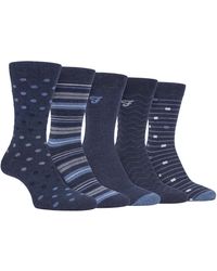 Farah - 5 Pack Thin Breathable Classic Polka Dot Patterned Soft Top Cotton Dress Socks - Lyst