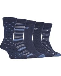 Farah - 5 Pack Thin Breathable Classic Polka Dot Patterned Soft Top Cotton Dress Socks - Lyst