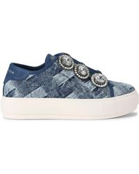 Kurt Geiger - Denim Laney Octavia Sneakers - Lyst