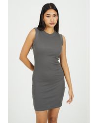 Brave Soul - Ribbed Jersey Sleeveless Bodycon Mini Dress - Lyst