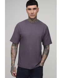 BoohooMAN - Tall Regular Fit Textured T-Shirt - Lyst