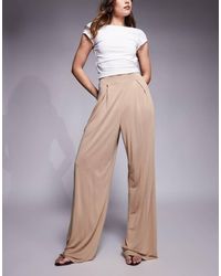 ASOS - Co-Ord Soft Handle Pleated Wide Leg Trousers - Lyst