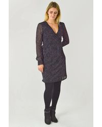Secret Label - Chiffon Spot Wrap Dress - Lyst