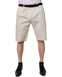 Dolce & Gabbana - Pleated Cotton Shorts Casual - Lyst