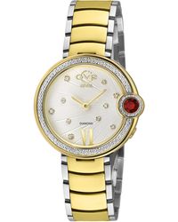 Gv2 - Perugia Diamond Watch, Ipyg Case, Dial, Two-Toned Ss/Ipyg Bracelet - Lyst