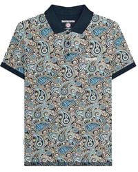 Lambretta - Paisley Polo Shirt /Smoke) Cotton - Lyst