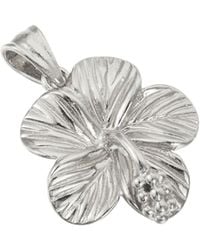 SEOL + GOLD - Sterling Hibiscus Flower Pendant - Lyst