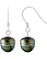 Ateliers Saint Germain - Earrings Of 925 And Real Cultured Tahiti Pearls Circled 9-10 Mm - Lyst