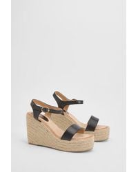 Faith - Remie Open Toe High Espadrille Wedge Sandals - Lyst