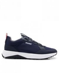 HUGO - Kane Runn Mixed-material Trainers With Eva Rubber Outsole - Lyst
