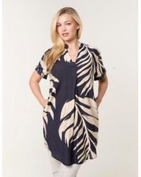 Blue Vanilla - Palm Print Tunic Top - Lyst
