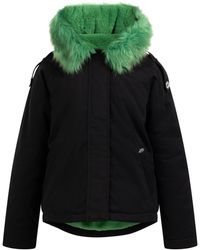 myMo - Winterjas Houduwarm Zwart Groen - Lyst