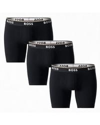 BOSS - Pack Of 3 Elastic Cotton Boxer Shorts 50538142 - Lyst
