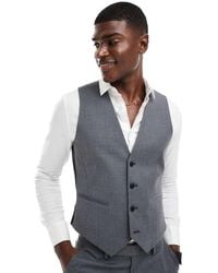 ASOS - Skinny Fit Suit Waistcoat With Wool - Lyst