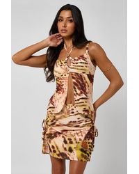 Urban Bliss - Printed Halterneck Top With Beading - Lyst