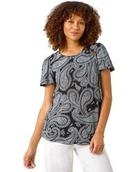 Roman - Paisley Print Ladder Trim Top - Lyst