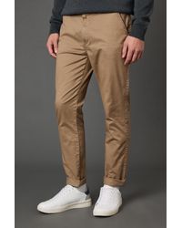 MAINE - Stone Premium Slim Fit Chino Trouser - Lyst
