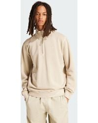 adidas Originals - Trefoil Essentials+ Dye Half Zip Crew Sweatshirt - Lyst