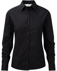 Russell - Collection /Ladies Cotton Poplin Easy-Care Long-Sleeved Formal Shirt () - Lyst