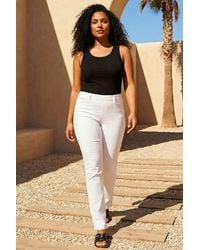 Roman - Curve Stretch Denim Elastic Waist Jegging - Lyst