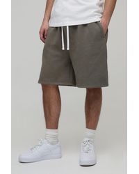 BoohooMAN - Baggy Fit Essential Washed Jersey Short - Lyst