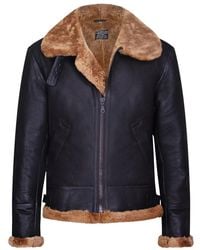 Infinity Leather - Pilot B3 Flying Shearling Schaffell Bomber Fliegerjacke - Lyst