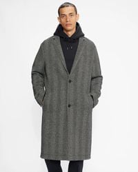Ted Baker - Travers Herringbone Coat - Lyst