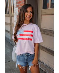 Azura Exchange - Aquarel Vlag T-shirt Korte Mouwen Relaxed Fit - Lyst