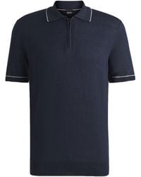 BOSS - H-Jiovanotto Half Zip Polo Shirt Dark - Lyst