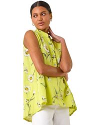 Roman - Daisy Print V-Neck Vest - Lyst