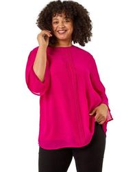 Roman - Curve Pintuck Pleat Top - Lyst