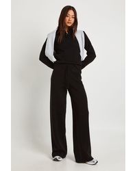 Boohoo - Tall Collared Button Neck Top And Straight Leg Trouser Co-Ord - Lyst