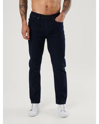 Luke 1977 - Freddys Straight Leg Dark Raw Jeans Denim - Lyst