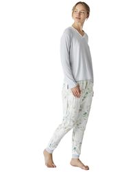 J&j Brothers - Jjbep1101 Long Sleeve V-Neck Pajamas - Lyst
