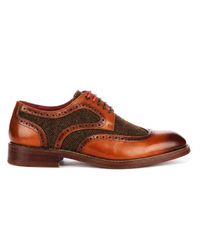 Justin Reess - Leather Tweed Brogue Shoes - Lyst