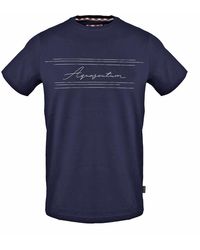 Aquascutum - Signature Print Crew Neck Short Sleeve Jersey T-Shirt - Lyst