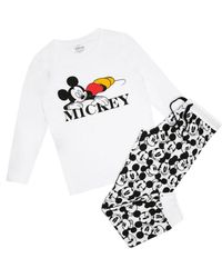 Disney - Snooze Mickey Mouse Long Pyjama Set - Lyst