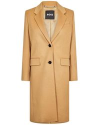 BOSS - 10244030 01 Overcoat - Lyst
