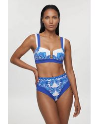 Karen Millen - Paisley Print Bikini Top - Lyst